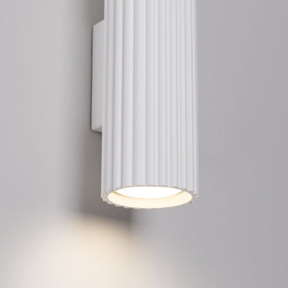 Applique Murale Oslo 30 cm en Aluminium Cannelé Blanc