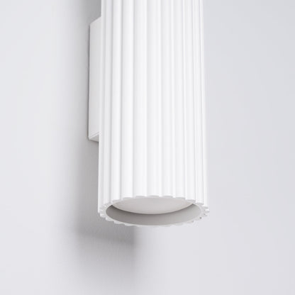 Applique Murale Oslo 30 cm en Aluminium Cannelé Blanc
