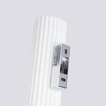 Applique Murale Oslo 30 cm en Aluminium Cannelé Blanc
