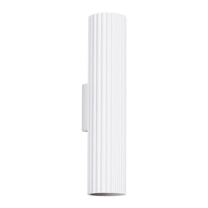 Applique Murale Oslo 30 cm en Aluminium Cannelé Blanc