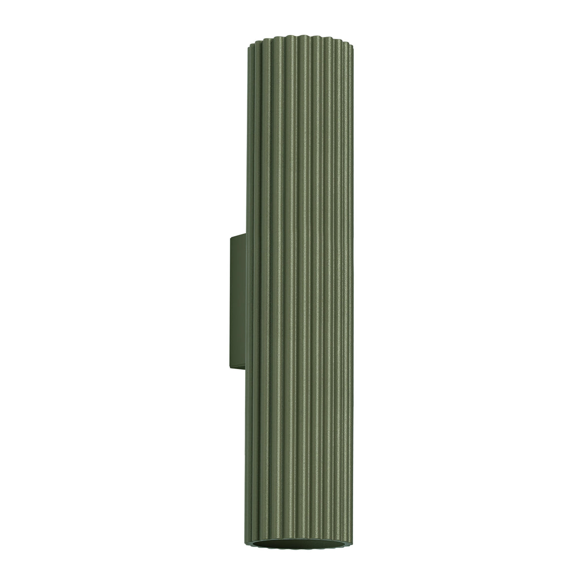 Applique Murale Oslo 30 cm en Aluminium Cannelé Vert Olive