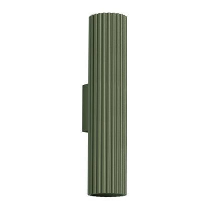 Applique Murale Oslo 30 cm en Aluminium Cannelé Vert Olive