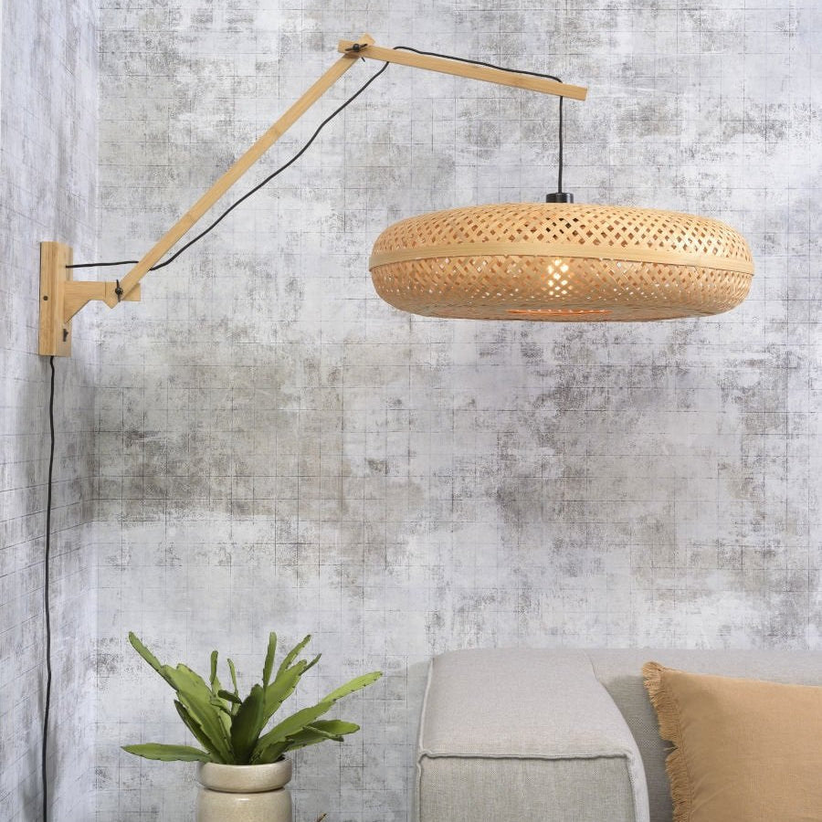 Applique Murale Palawan Bambou Tressé Naturel 60x15 cm L