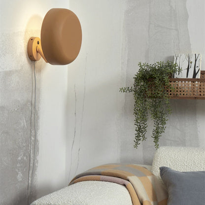Applique Murale Porto Ronde Fer Moutarde 25 cm
