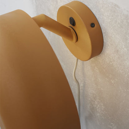 Applique Murale Porto Ronde Fer Moutarde 25 cm