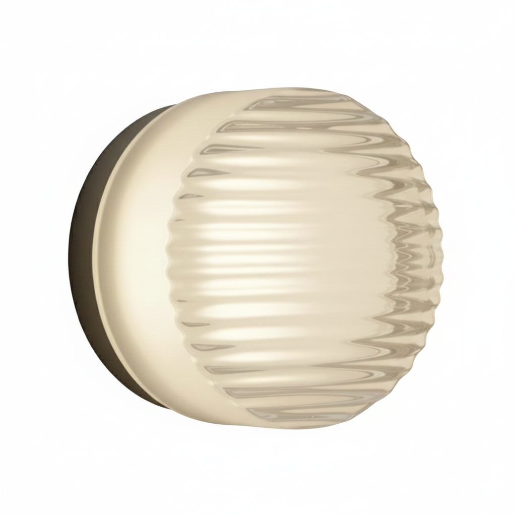 Applique Murale Ronde LED en Acrylique Rainuré Nordique