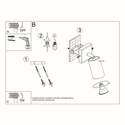 Applique Murale Spot Orientable Chromée