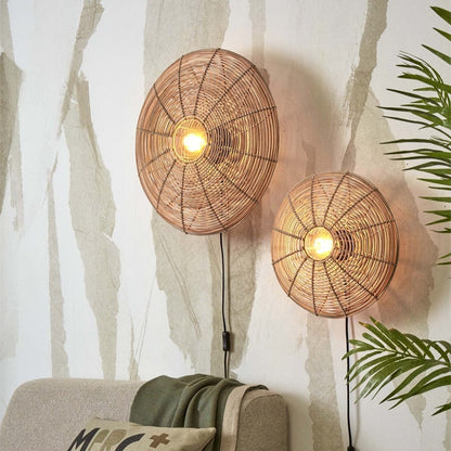Applique Murale Tanami Rotin Tressé Naturel 55 cm