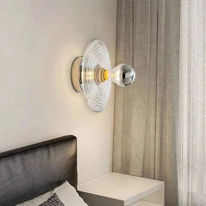 Applique LED Murale Verre Ondulé