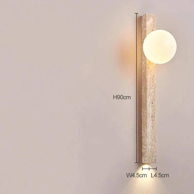 Applique Murale Verticale Pierre LED