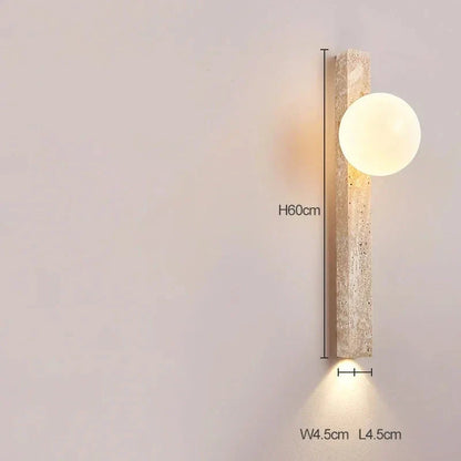 Applique Murale Verticale Pierre LED