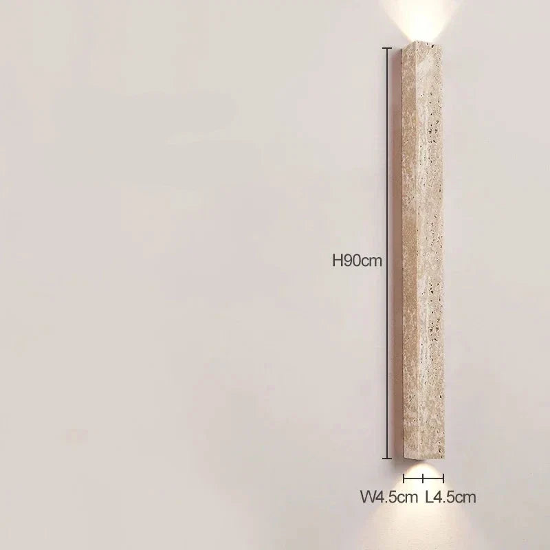 Applique Murale Verticale Pierre LED