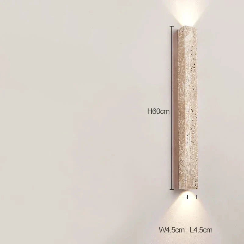 Applique Murale Verticale Pierre LED