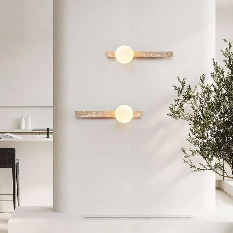 Applique Murale Verticale Pierre LED