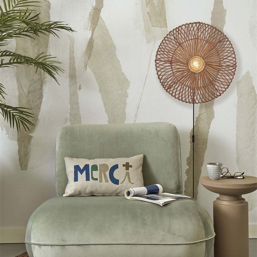 Applique Murale Zanzibar Rotin Tressé Naturel 55 cm