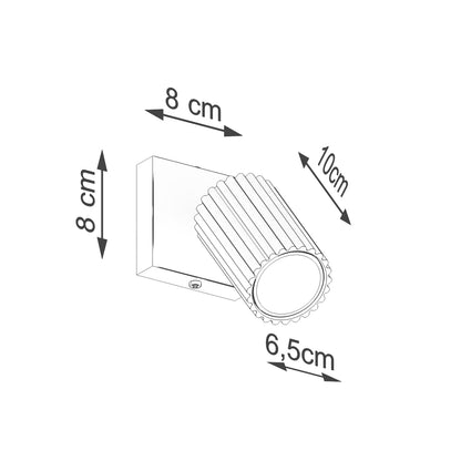 Applique Murale Orientable Oslo en Aluminium Cannelé Beige