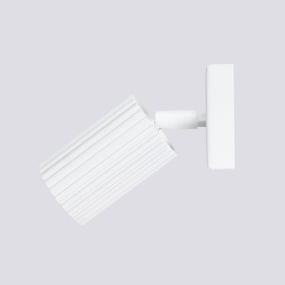 Applique Murale Orientable Oslo en Aluminium Cannelé Blanc
