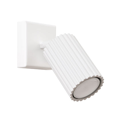 Applique Murale Orientable Oslo en Aluminium Cannelé Blanc