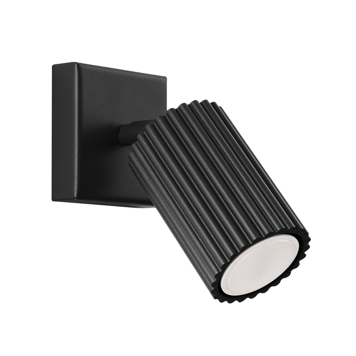 Applique Murale Orientable Oslo en Aluminium Cannelé Noir