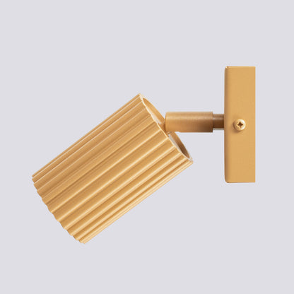 Applique Murale Orientable Oslo en Aluminium Cannelé Or