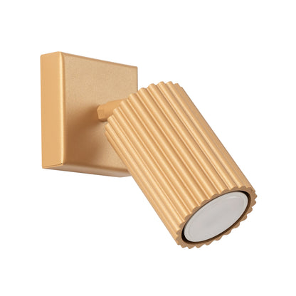 Applique Murale Orientable Oslo en Aluminium Cannelé Or