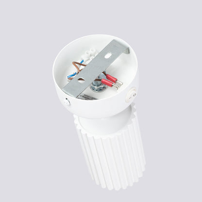 Applique Murale Orientable Oslo avec Interrupteur en Aluminium Cannelé Blanc
