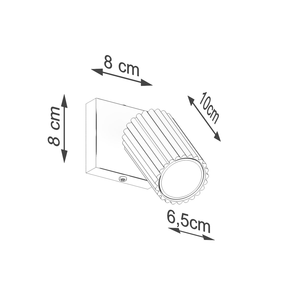 Applique Murale Orientable Oslo en Aluminium Cannelé Vert Olive