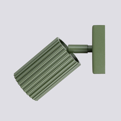 Applique Murale Orientable Oslo en Aluminium Cannelé Vert Olive
