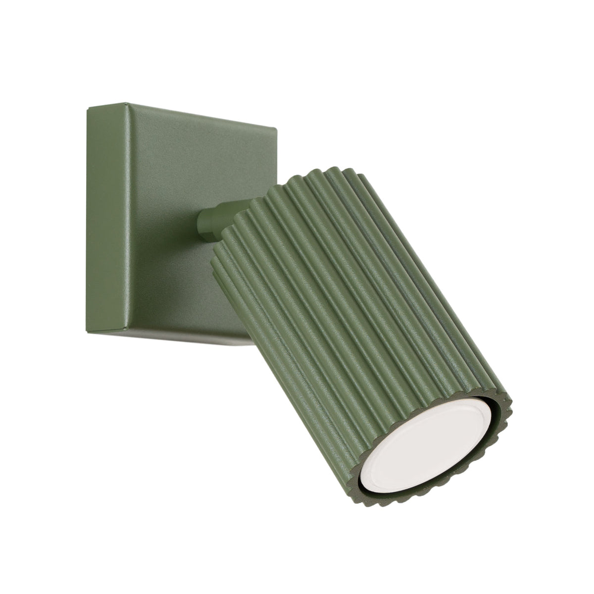 Applique Murale Orientable Oslo en Aluminium Cannelé Vert Olive