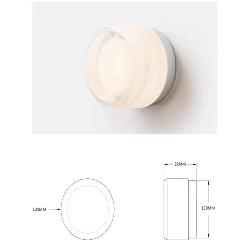 Applique Murale Ronde LED en Acrylique Opalin