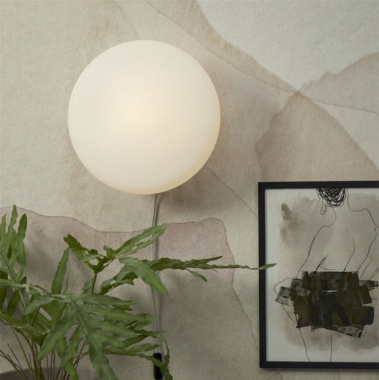 Applique Murale Sapporo Verre Blanc et Sable 34 cm