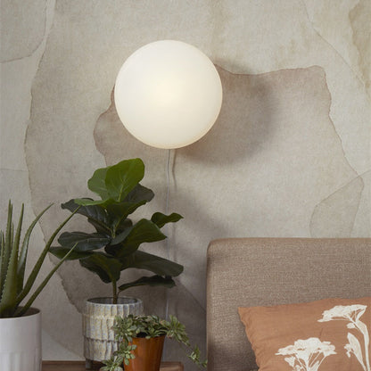 Applique Murale Sapporo Verre Blanc et Sable 34 cm