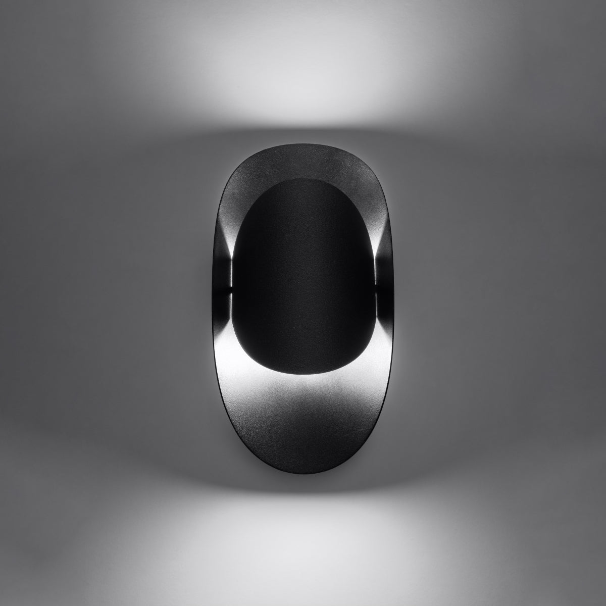 Applique Vortex Murale Ovale Acier Noir