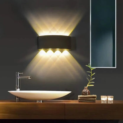 Applique Murale LED Aluminium Noir Étanche IP65