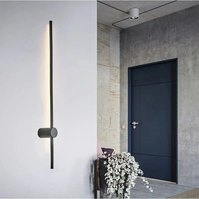 Applique Murale LED Verticale Noire Aluminium