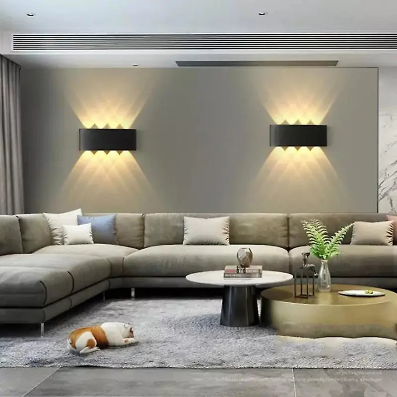 Applique Murale LED Aluminium Noir Étanche IP65