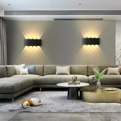 Applique Murale LED Aluminium Noir Étanche IP65