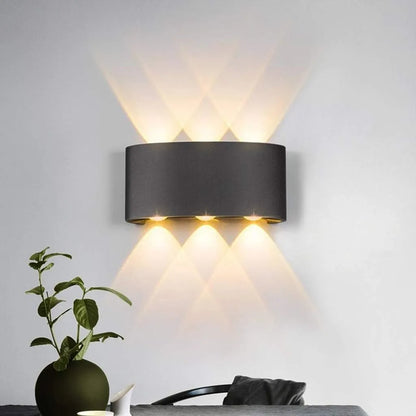 Applique Murale LED Aluminium Noir Étanche IP65