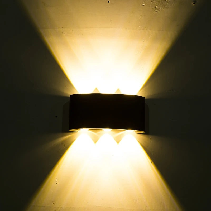 Applique Murale LED Aluminium Noir Étanche IP65