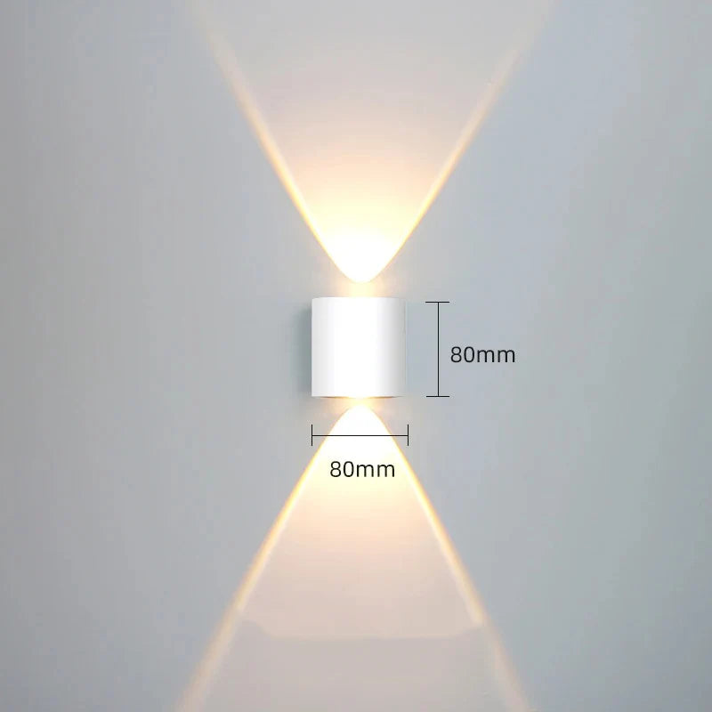 Applique Murale LED Aluminium Noir Étanche IP65