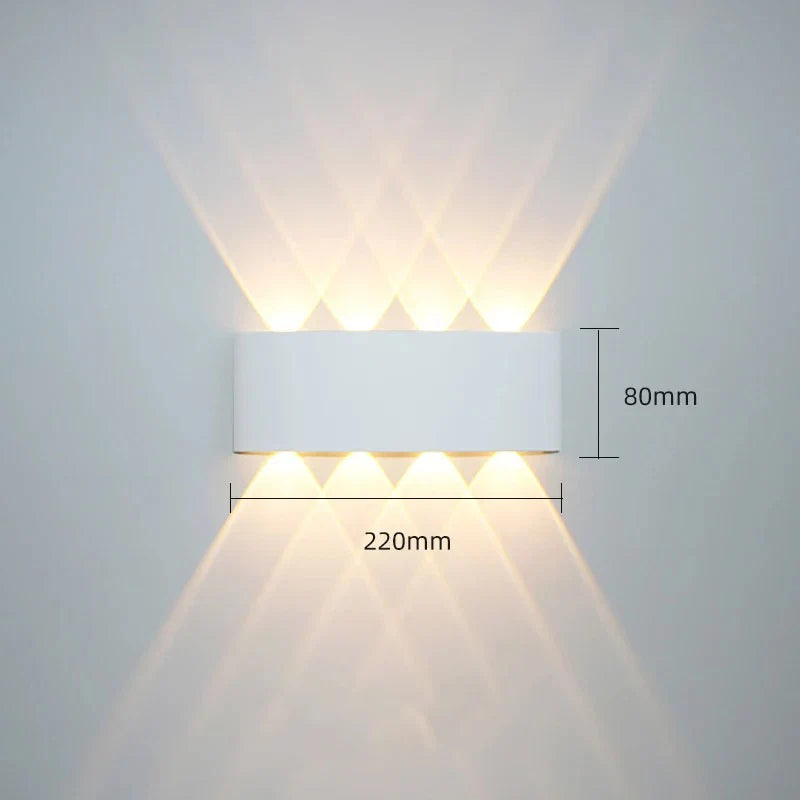 Applique Murale LED Aluminium Noir Étanche IP65