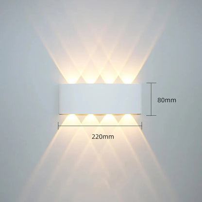 Applique Murale LED Aluminium Noir Étanche IP65